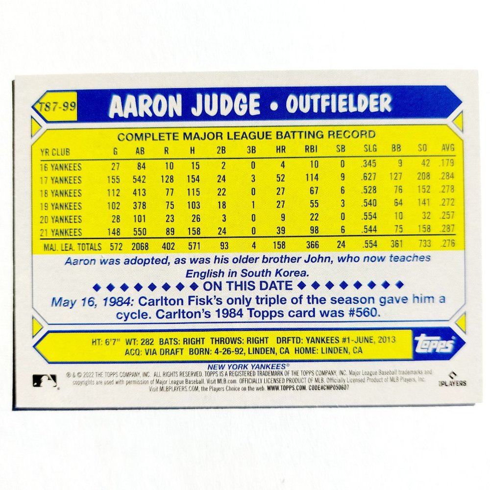 New York Yankees (Aaron Judge) - BSBL [19_AJ2] - Picture 3 of 3